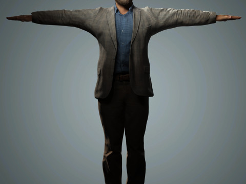 David Harbour Character Modelo 3D