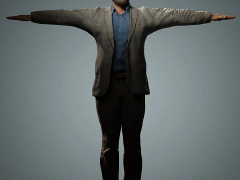 David Harbour-Charakter 3D Modell