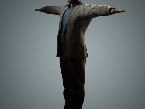 David Harbour-Charakter 3D Modell