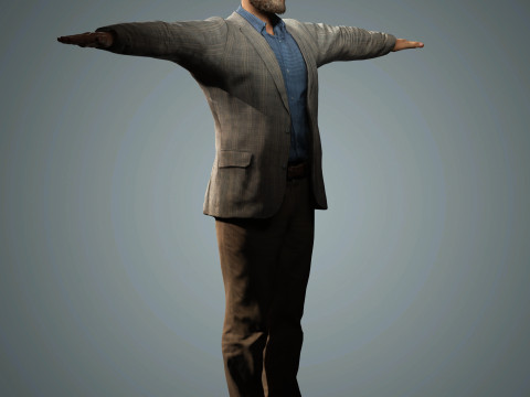 David Harbour Character Modelo 3D