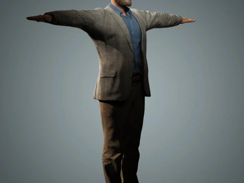 David Harbour-Charakter 3D Modell