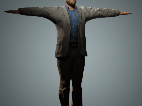 David Harbour Character Modelo 3D
