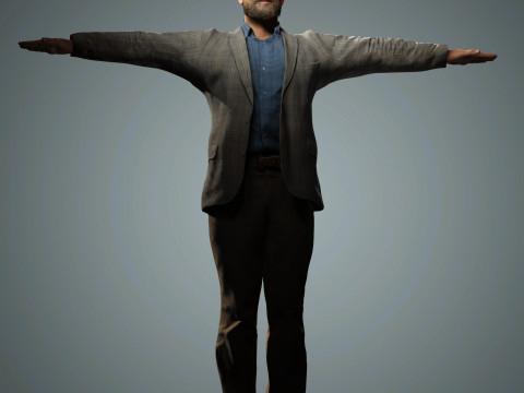 David Harbour Character Modelo 3D