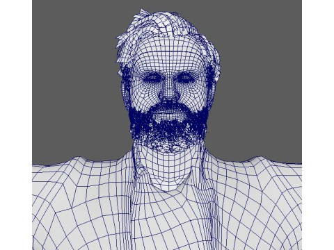 David Harbour-Charakter 3D Modell