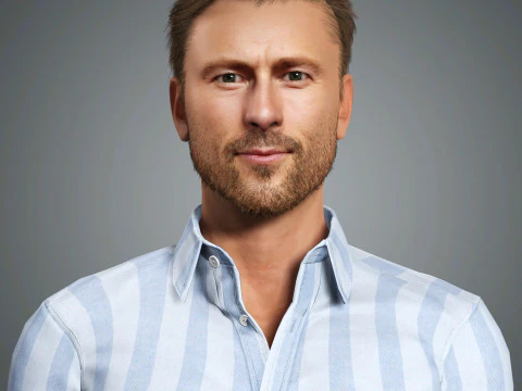 Glen Powell Character 3D Model