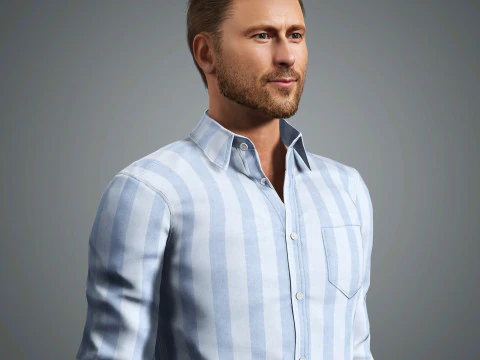 Glen Powell Character 3D Model