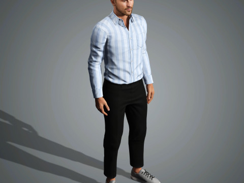 Glen Powell Character 3D मॉडल