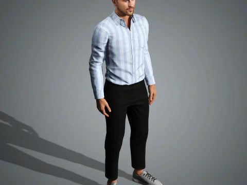 Glen Powell Character 3D Model