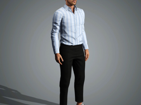 Glen Powell Character 3D मॉडल