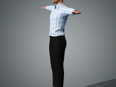 Glen Powell Character 3D मॉडल