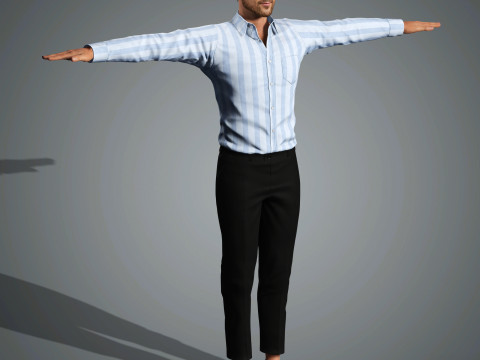 Glen Powell Character 3D मॉडल