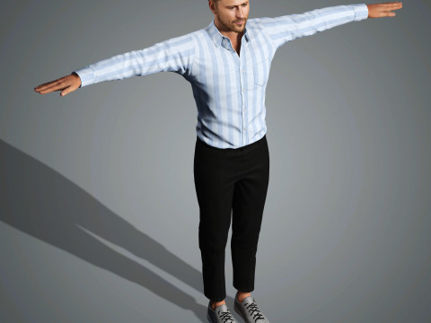 Glen Powell Character 3D मॉडल