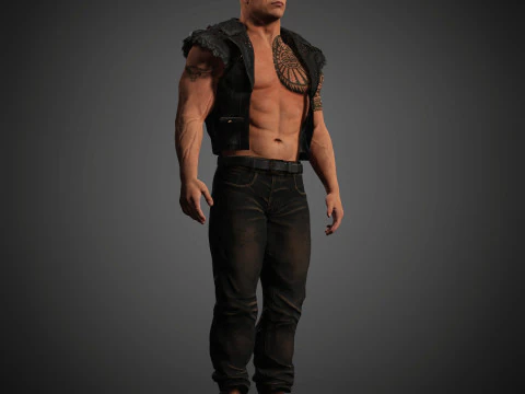 Dwayne Johnson Character 3D Model