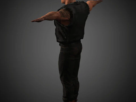 Dwayne Johnson Character 3D Model