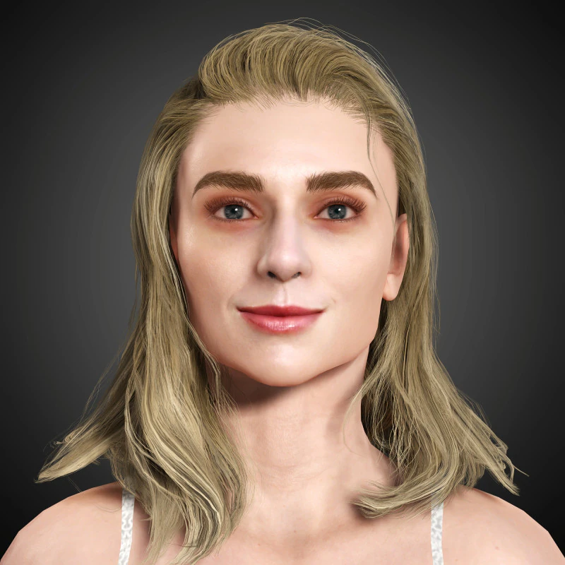Elizabeth Debicki Character 3D Model .c4d .max .obj .3ds .fbx .stl .blend 