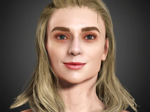 Personnage d'Elizabeth Debicki Modèle 3D