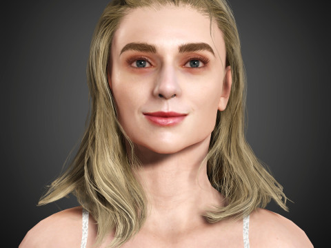 Elizabeth Debicki Character Model 3D