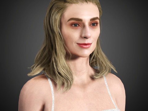 Elizabeth Debicki Character Model 3D