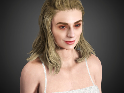 Elizabeth Debicki Character Model 3D