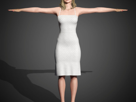 Elizabeth Debicki Character Model 3D