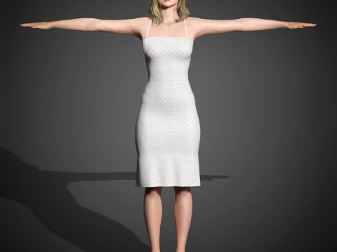 Elizabeth Debicki Character 3D Model