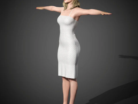 Elizabeth Debicki Character 3D Model