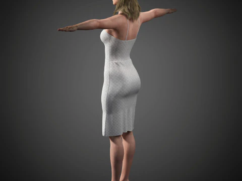Elizabeth Debicki Character 3D Model