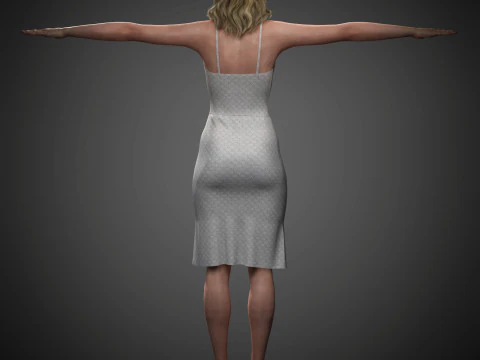Elizabeth Debicki Character 3D Model