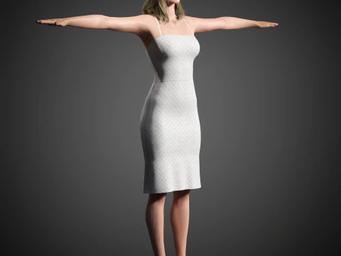 Elizabeth Debicki Character 3D Model