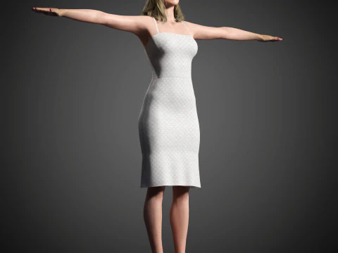 Elizabeth Debicki Character 3D Model
