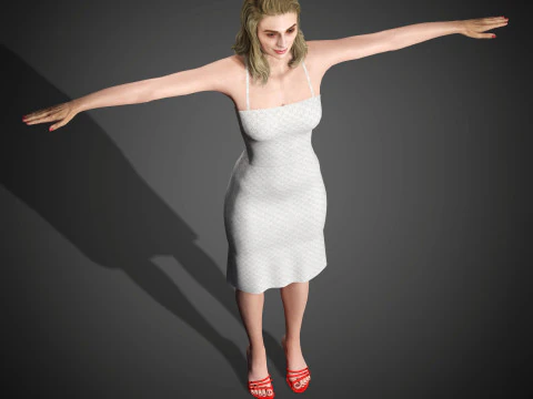 Elizabeth Debicki Character 3D Model