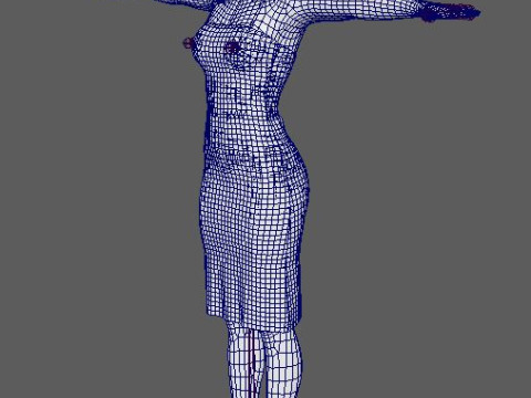 Elizabeth Debicki Character Model 3D