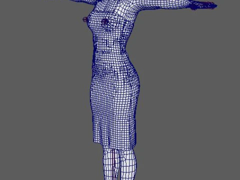 Elizabeth Debicki Character 3D Model