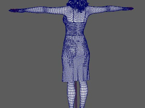 Elizabeth Debicki Character 3D Model