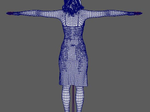 Elizabeth Debicki Character Model 3D