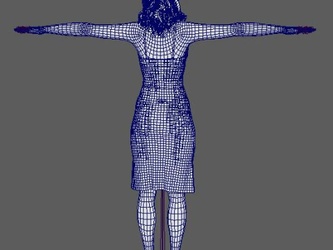 Elizabeth Debicki Character 3D Model