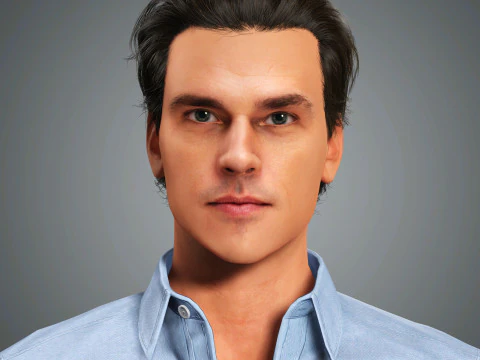 Finn Wittrock Character 3D Model