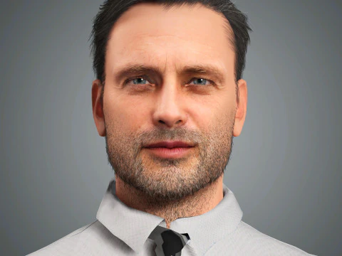 Andrew Lincoln'&uuml;n Karakteri 3D Model