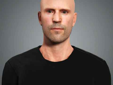 Jason Statham Character 3D Model