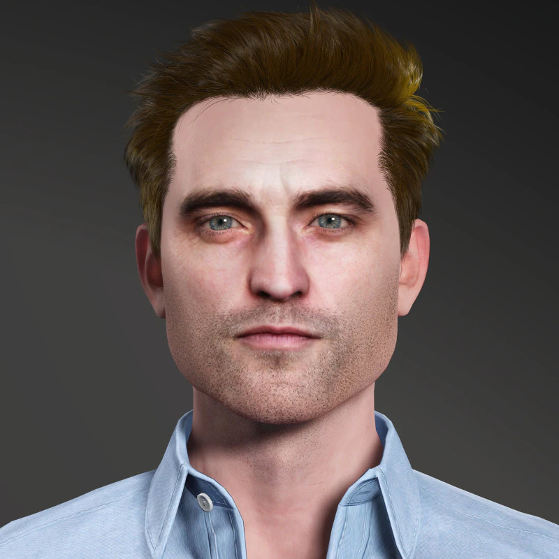 Robert Pattinson Character 3D Model .c4d .max .obj .3ds .fbx .stl .blend 