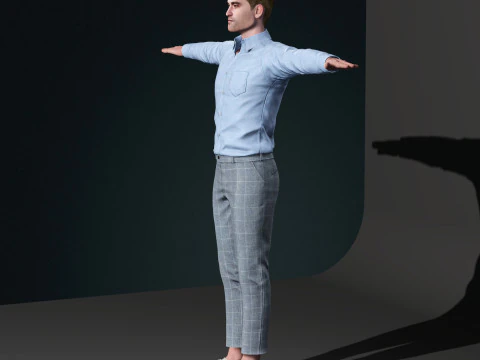 Robert Pattinson Character 3D Model