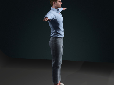 Robert Pattinson Character Modèle 3D