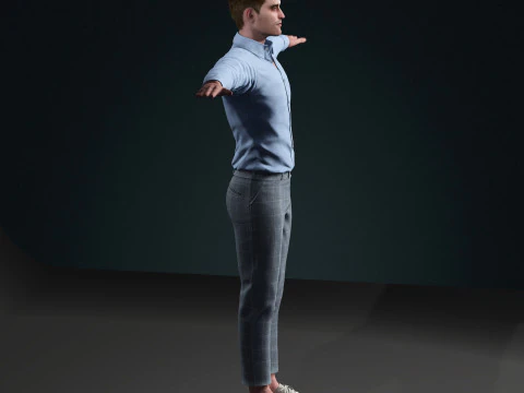Robert Pattinson Character 3D Model