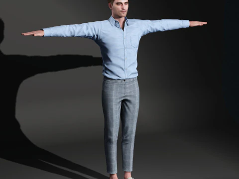 Robert Pattinson Character 3D Model