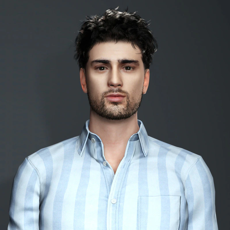 Zayn Malik Character 3D Model .c4d .max .obj .3ds .fbx .stl .blend 
