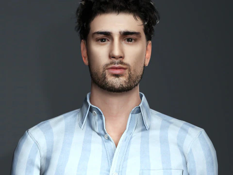 Зейн Малик Персонаж 3D Модель