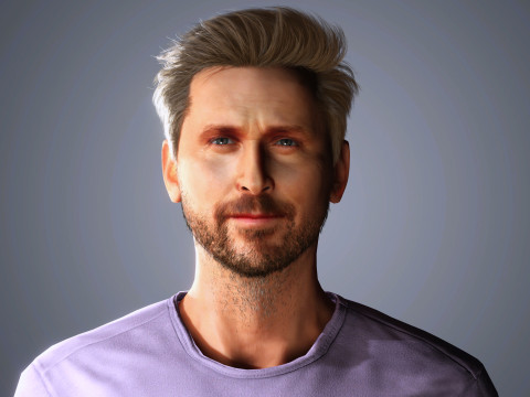 Ryan Gosling Character 3D 모델