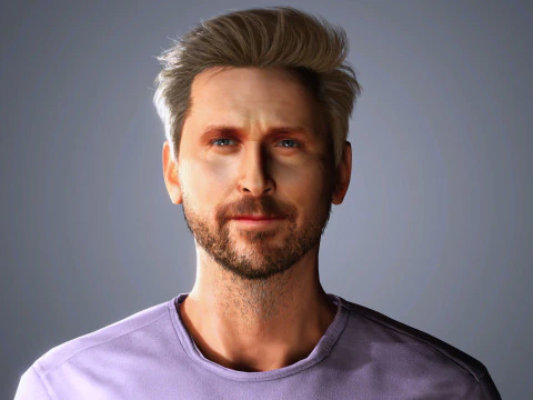 ライアン・ゴズリングのキャラクター 3Dモデル