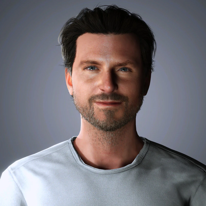 Bradley Cooper Character 3D Model .c4d .max .obj .3ds .fbx .stl .blend 