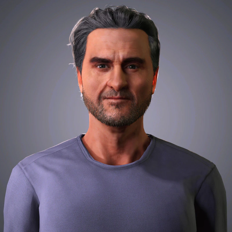 Joaquin Phoenix Character 3D Model .c4d .max .obj .3ds .fbx .stl .blend